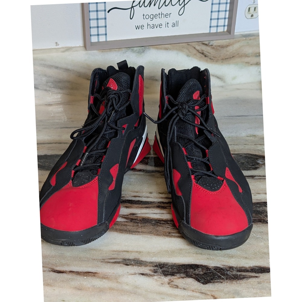 Jordan True Flight Mens 11 Black Red White Basketball Shoes CU4933-001 Bred